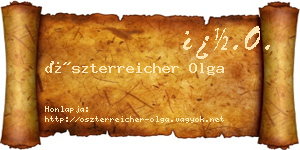 Öszterreicher Olga névjegykártya